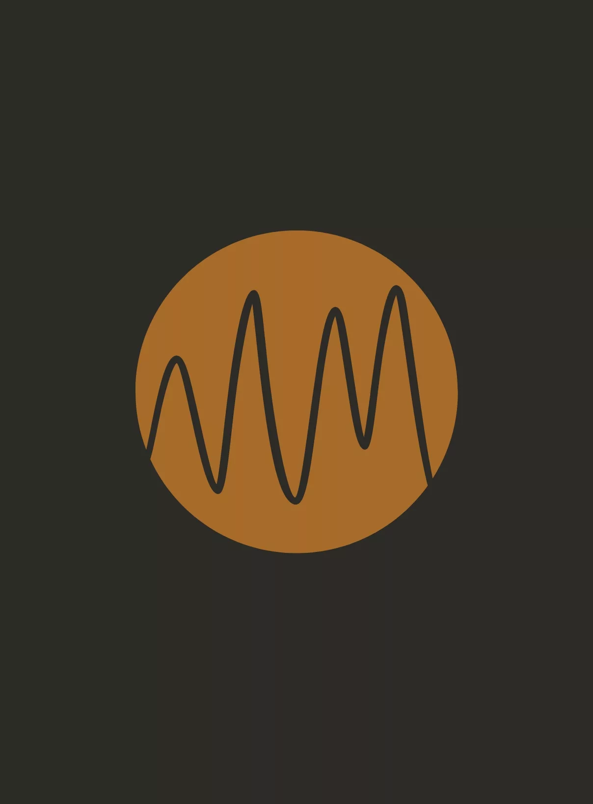 Circular scribble design with varying thicknesses