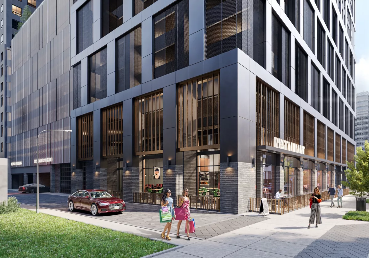 Momentum streetscape view and retail